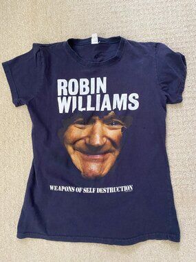 2008 robin williams weapons of self destruction comedy tshirt